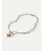 Jenny Bird Padlock heart pendant necklace two tone