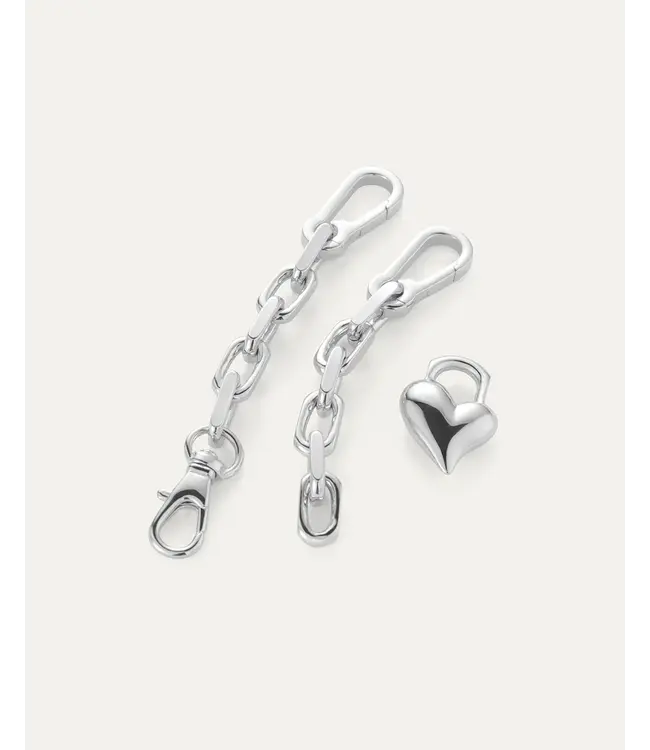 Jenny Bird Padlock heart chain bracelet silver