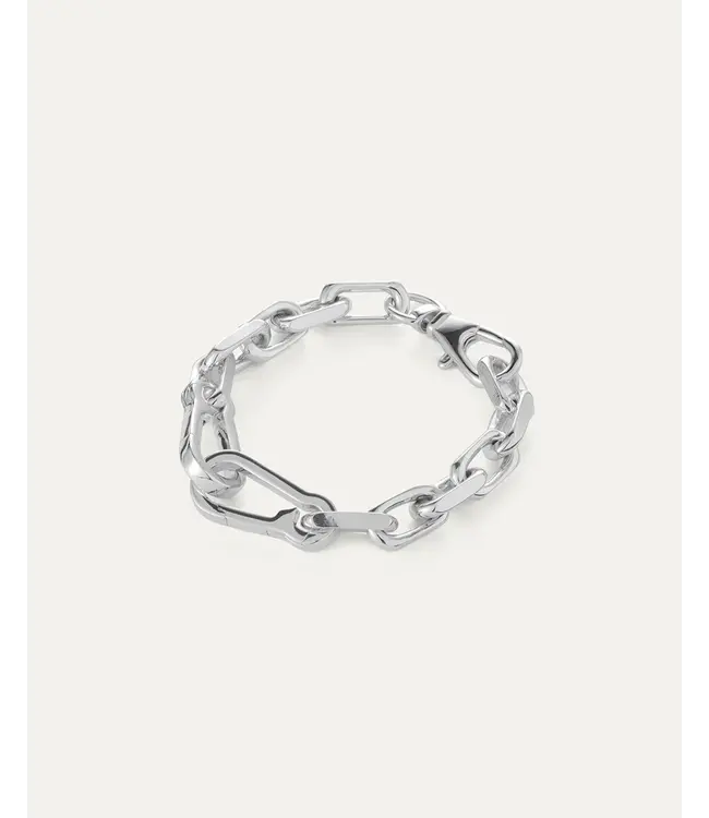 Jenny Bird Padlock heart chain bracelet silver
