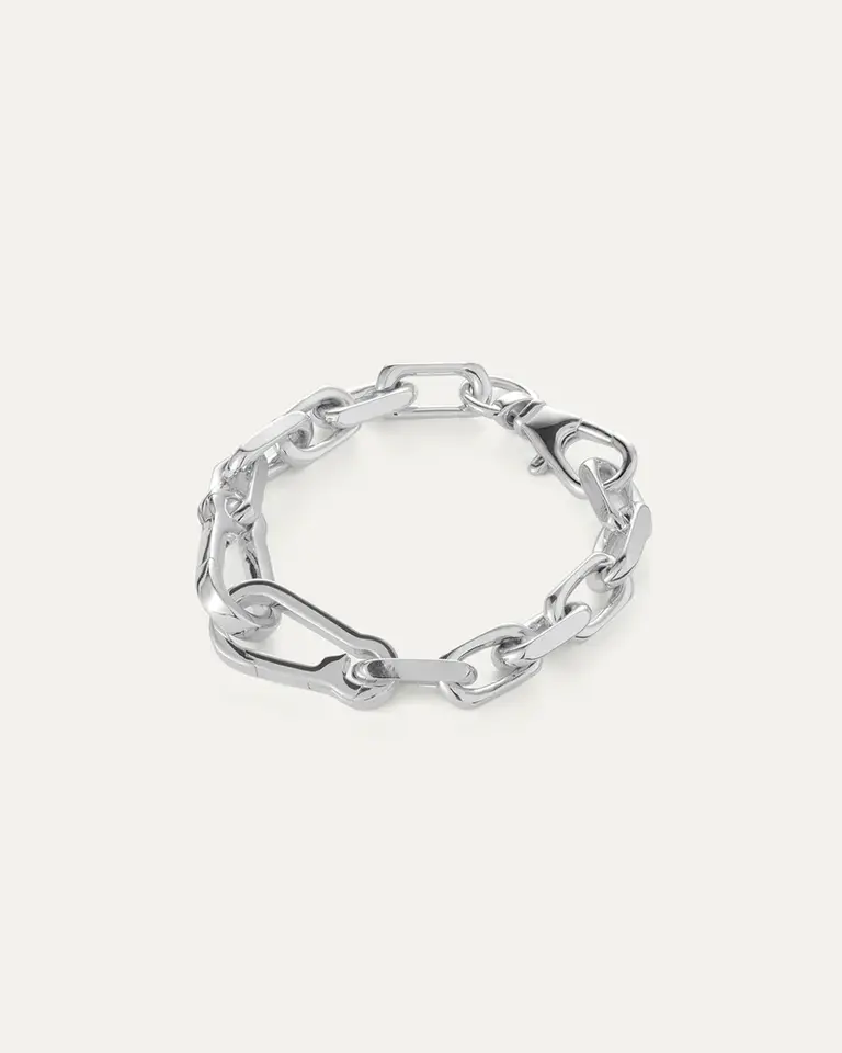 Jenny Bird Jenny Bird Padlock heart chain bracelet silver JB2131-HPS