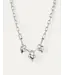 Jenny Bird Padlock triple heart pendant necklace silver