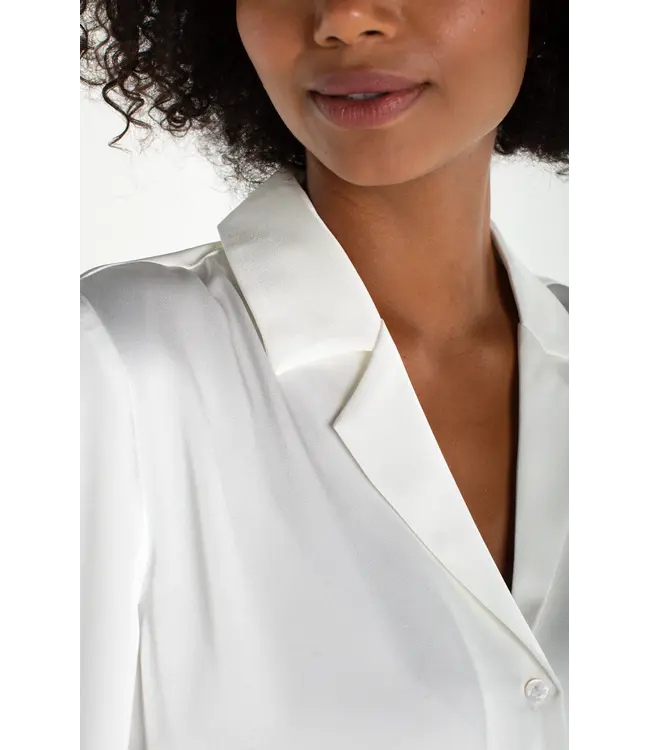 Liverpool Canada Short sleeve camp collar blouse