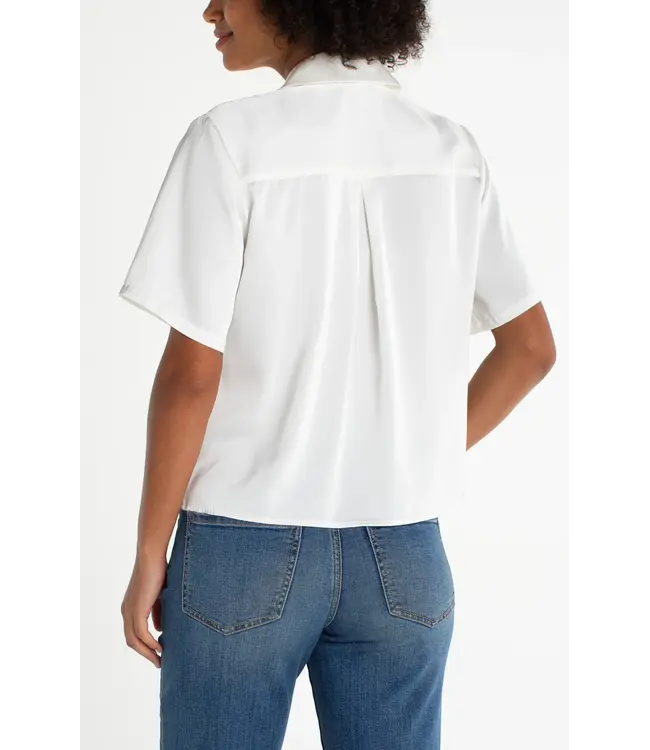 Liverpool Canada Short sleeve camp collar blouse