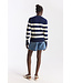 Wispr French embroidery stripe crew top