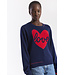 Wispr Love heart stitch crew top