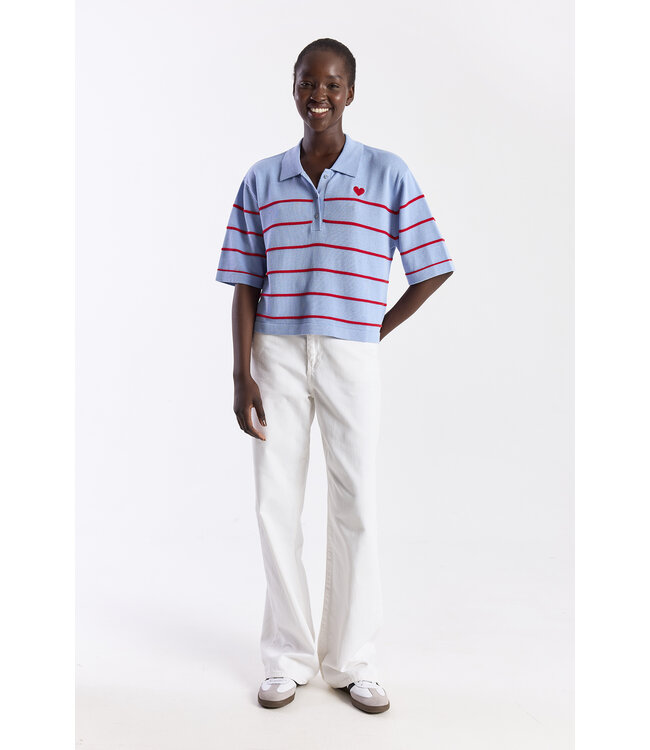 Wispr Stripe button up polo