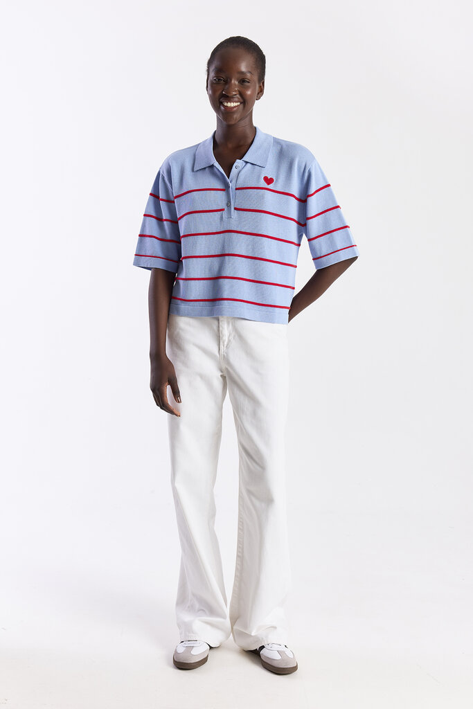 Wispr Wispr Stripe button up polo