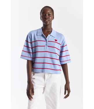 Wispr Stripe button up polo