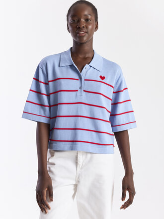 Wispr Stripe button up polo