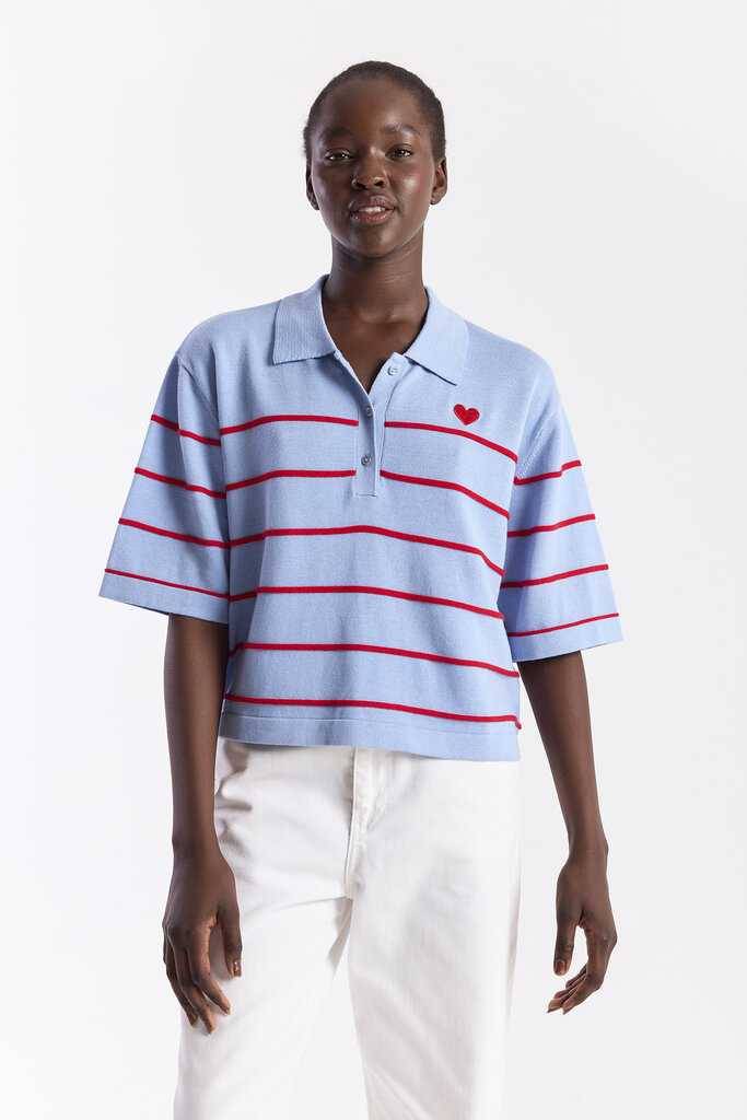 Wispr Wispr Stripe button up polo