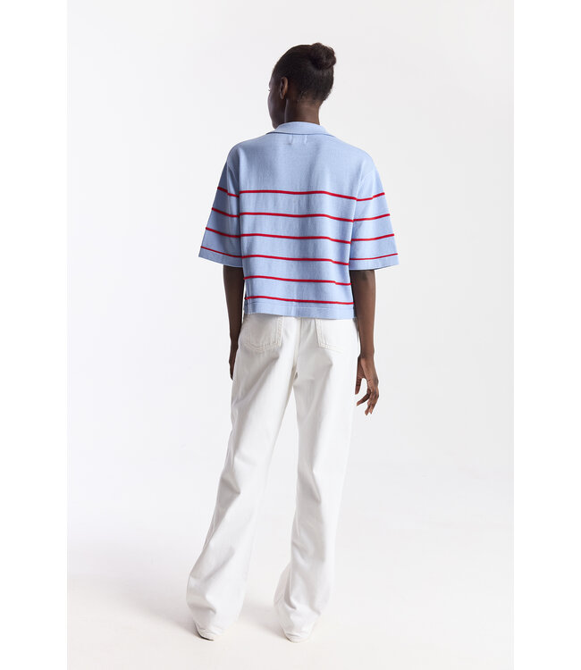 Wispr Stripe button up polo