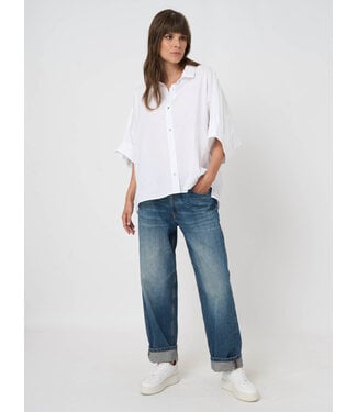 Repeat Cotton woven blouse