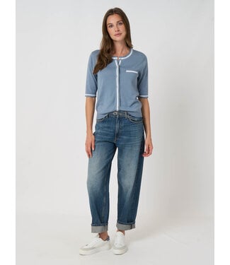 Repeat Cotton knitted cardigan