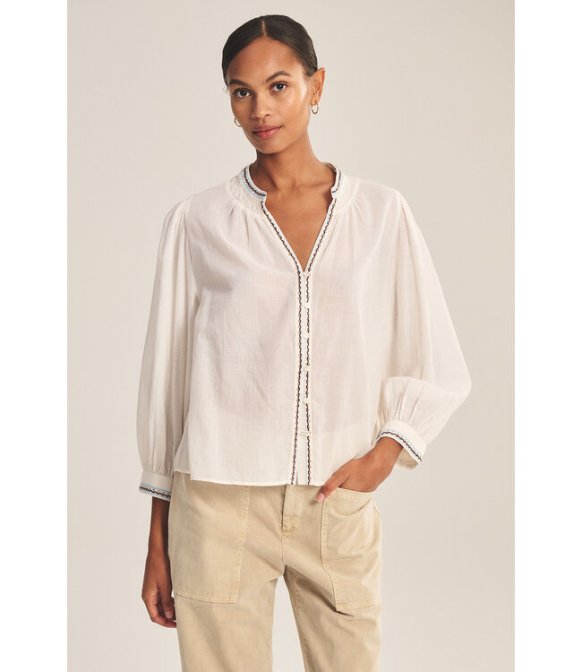 Velvet Ariana novelty embroidered top