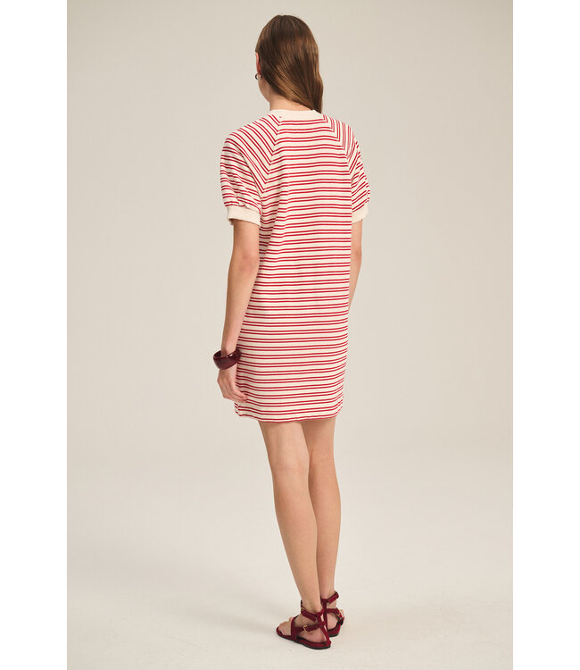 Velvet Darcie stripe terry dress