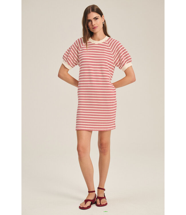 Velvet Darcie stripe terry dress