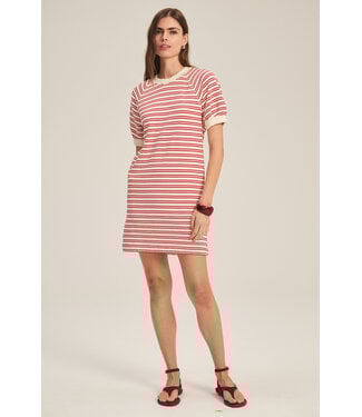Velvet Darcie stripe terry dress