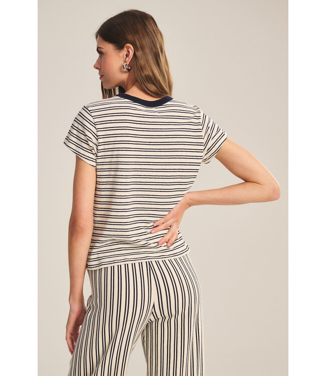 Velvet Foster stripe jersey top