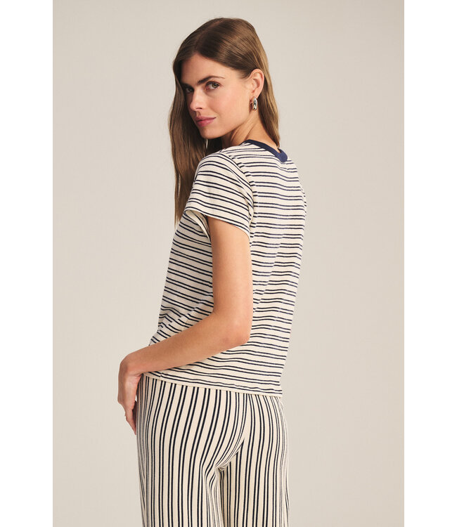 Velvet Foster stripe jersey top