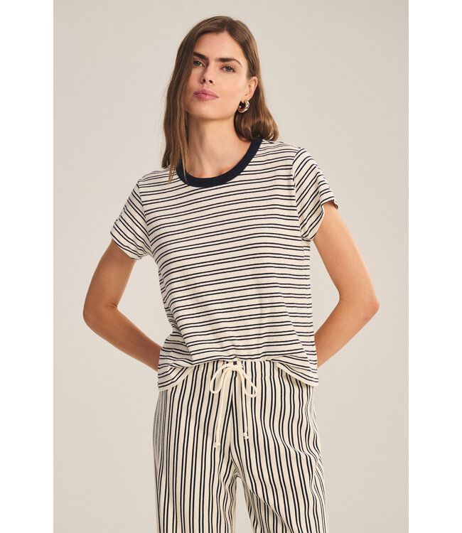 Velvet Foster stripe jersey top