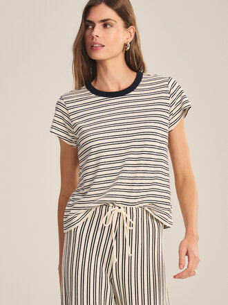Velvet Foster stripe jersey top
