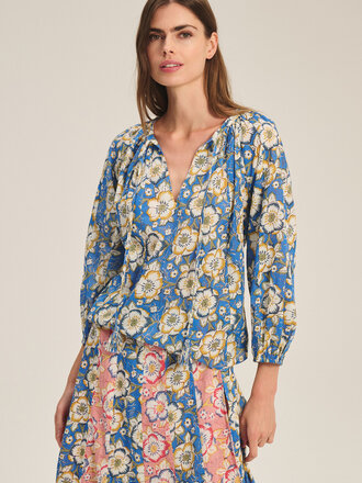 Velvet Reese begonia print top