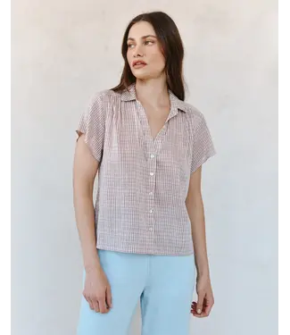 Bella Dahl Shirred short sleeve shirt