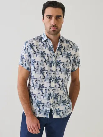 Patrick Assaraf Men's short sleeve linen  -  pre-order now!