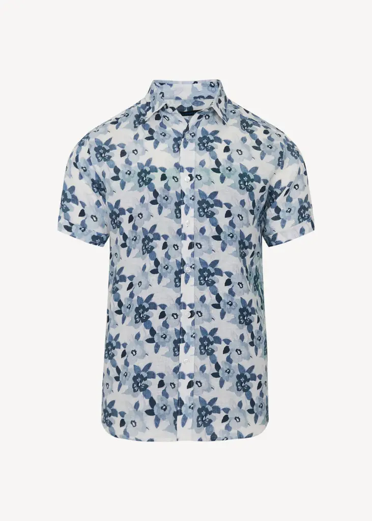 Patrick Assaraf Patrick Assaraf Men's short sleeve linen P4322W86B