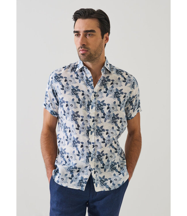 Patrick Assaraf Men's short sleeve linen