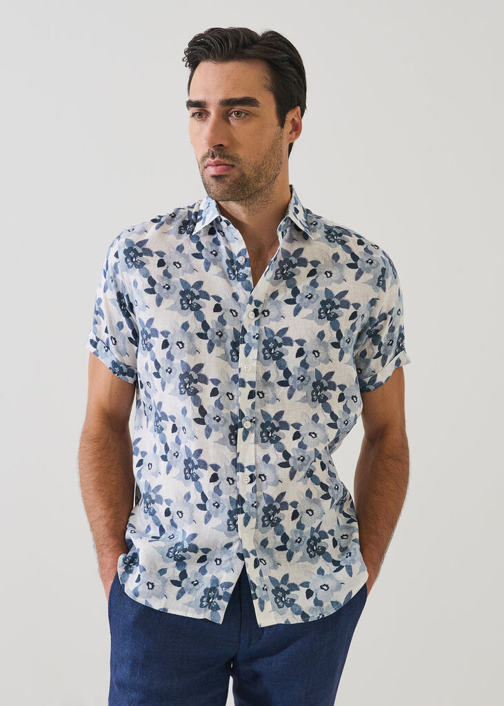 Patrick Assaraf Patrick Assaraf Men's short sleeve linen P4322W86B