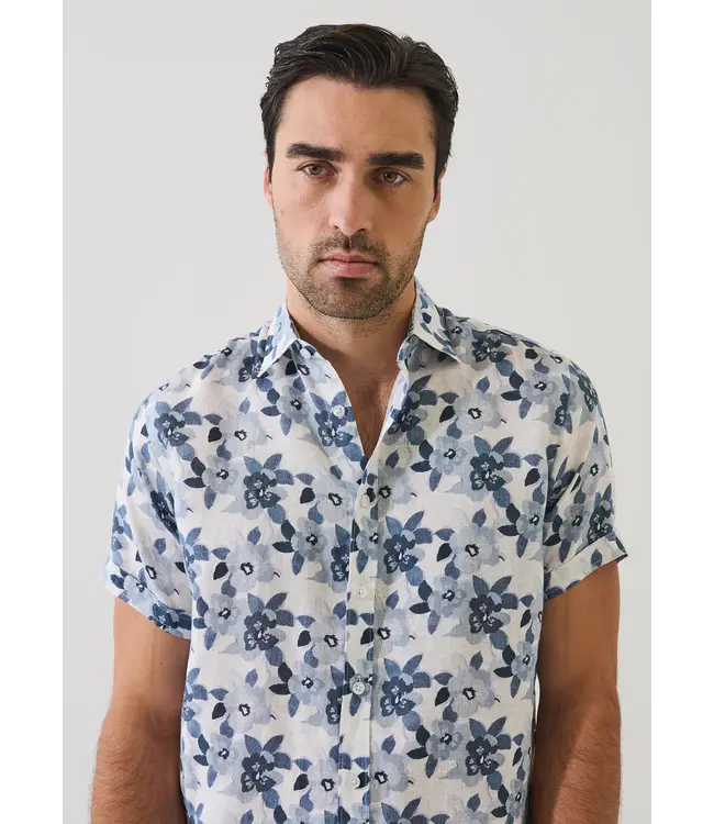 Patrick Assaraf Men's short sleeve linen