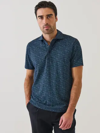 Patrick Assaraf Men's mini floral polo