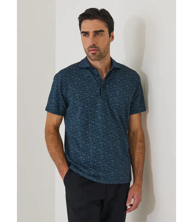 Patrick Assaraf Men's mini floral polo