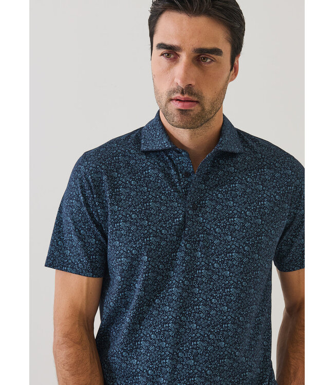 Patrick Assaraf Men's mini floral polo