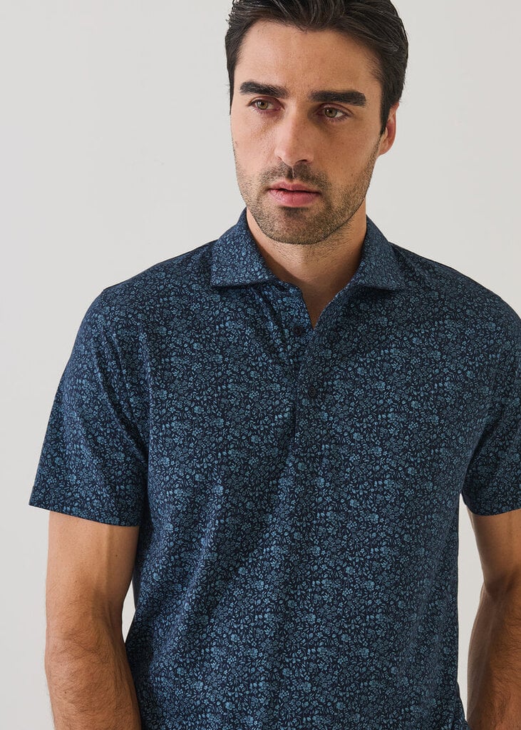 Patrick Assaraf Patrick Assaraf Men's mini floral polo P9522P12B