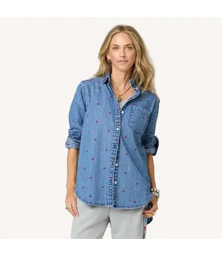 Kerri Rosenthal Mia tiny hearts denim shirt