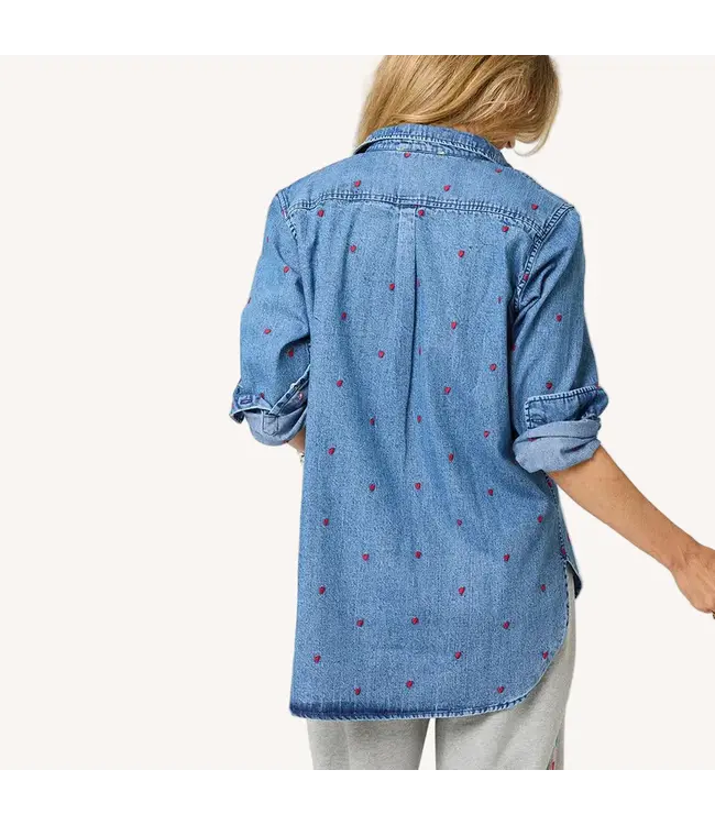 Kerri Rosenthal Mia tiny hearts denim shirt