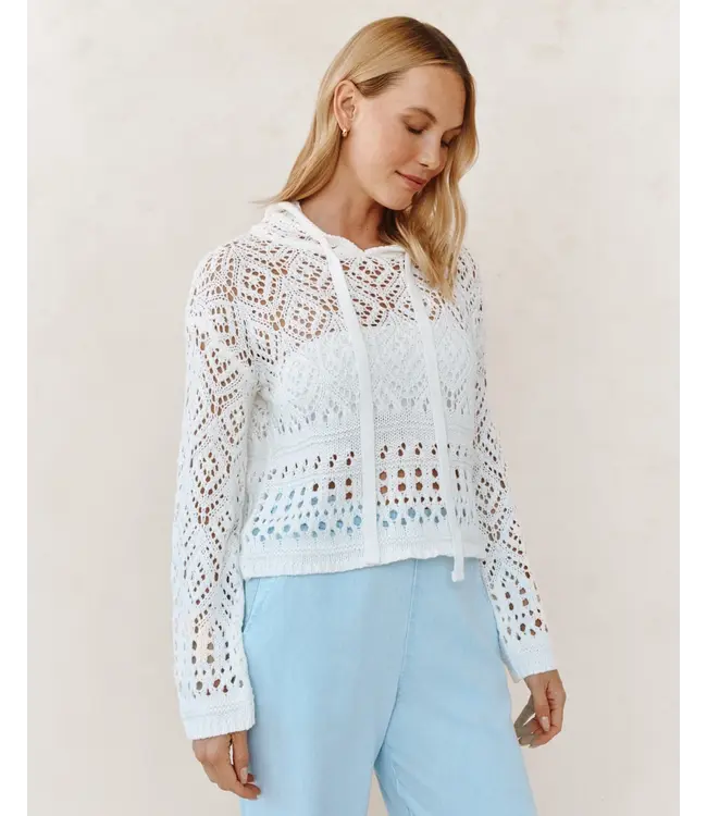 Bella Dahl Bella Dahl Crochet hoodie B20120-K91-304