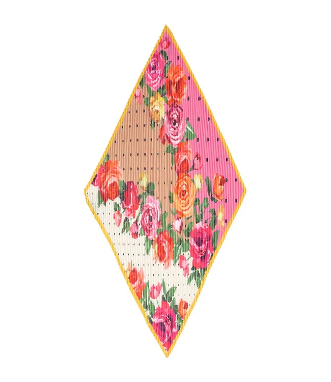 Echo Classic rose pleated diamond scarf