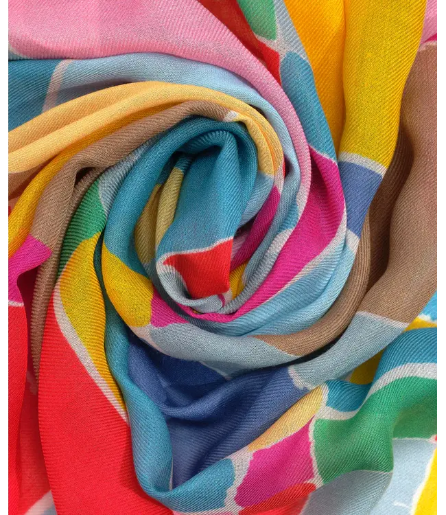 Echo Painted plaid wrap scarf