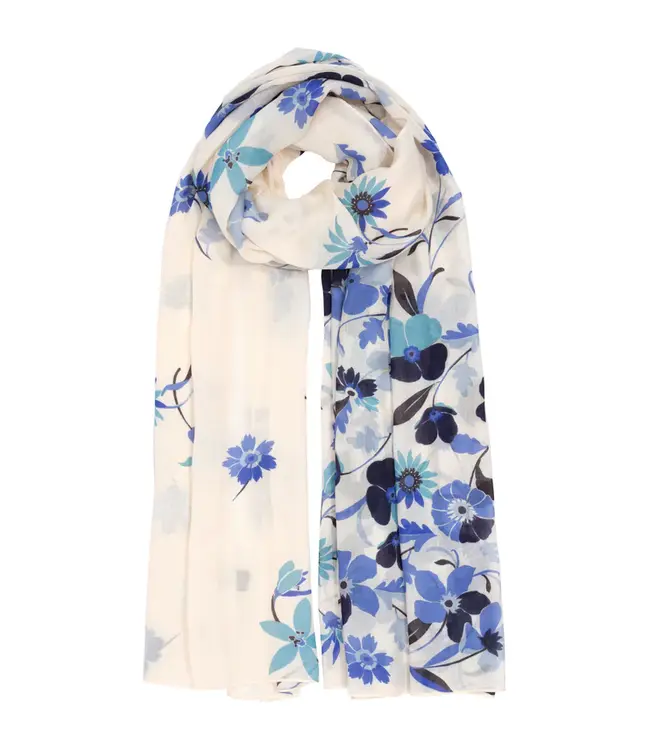 Echo Falling flowers wrap scarf