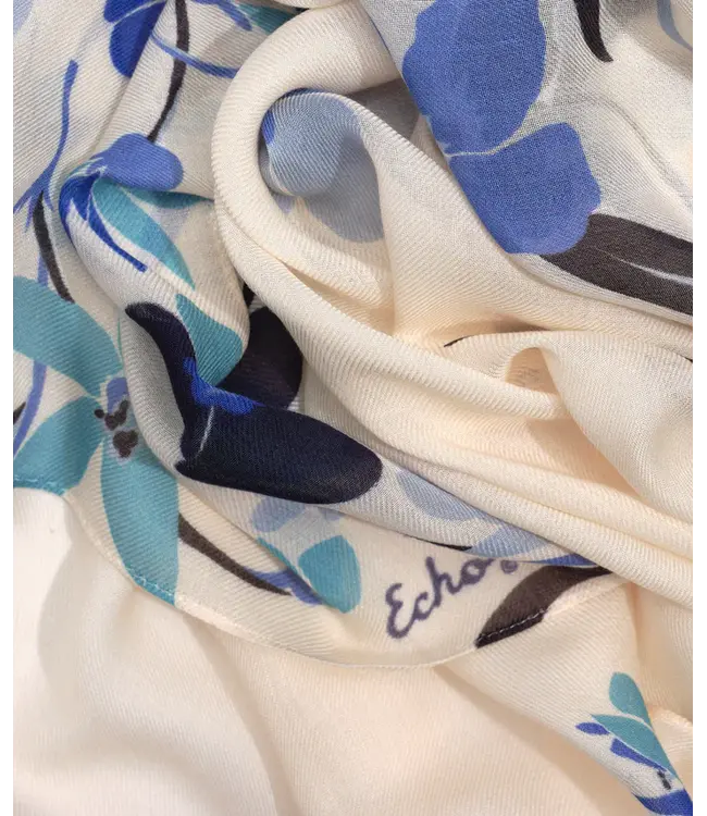 Echo Falling flowers wrap scarf