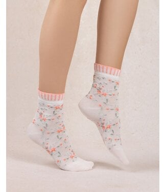 Bleu Foret Mercerized cotton print sock