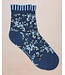Bleu Foret Mercerized cotton print sock