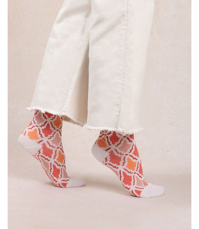 Bleu Foret Bleu Foret Velvet cotton socks s/pattern 6606