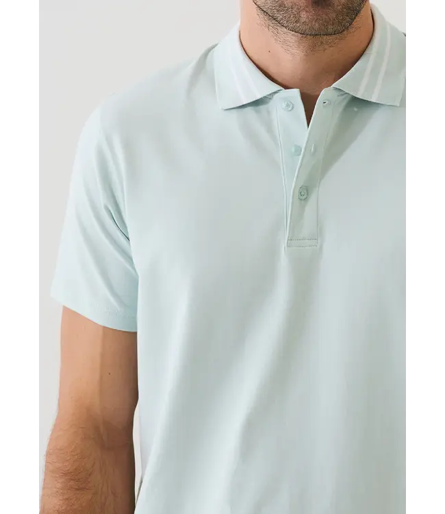 Patrick Assaraf Men's iconic button down polo w/tipping