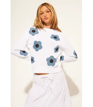 John & Jenn Casper flower sweater