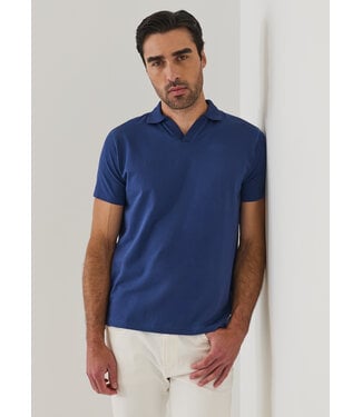 Patrick Assaraf Men's ss pima cotton johnny collar polo