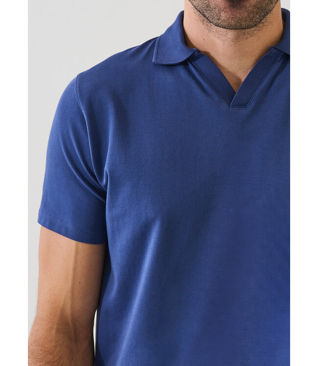 Patrick Assaraf Men's ss pima cotton johnny collar polo